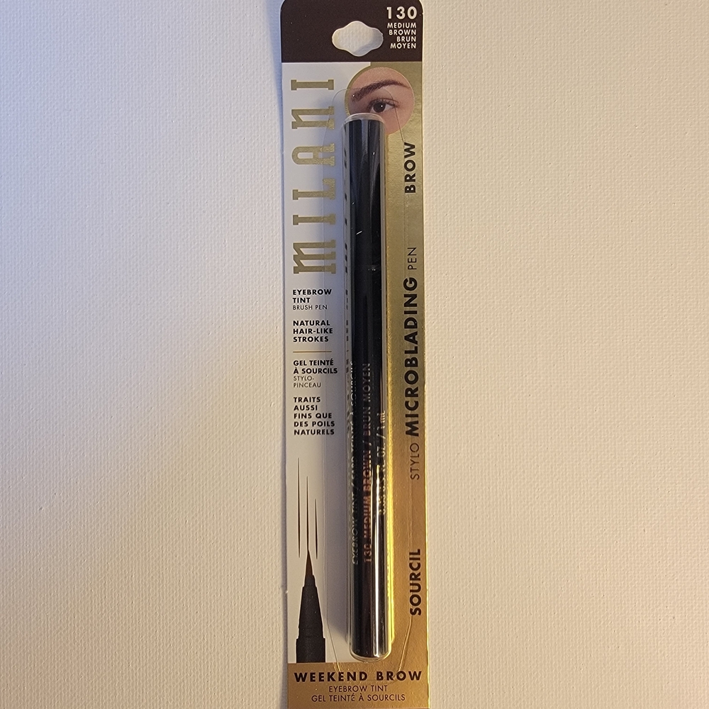Milani Weekend Brow Microblading Eyebrow Tint Pen 130 Medium Brown – NEW